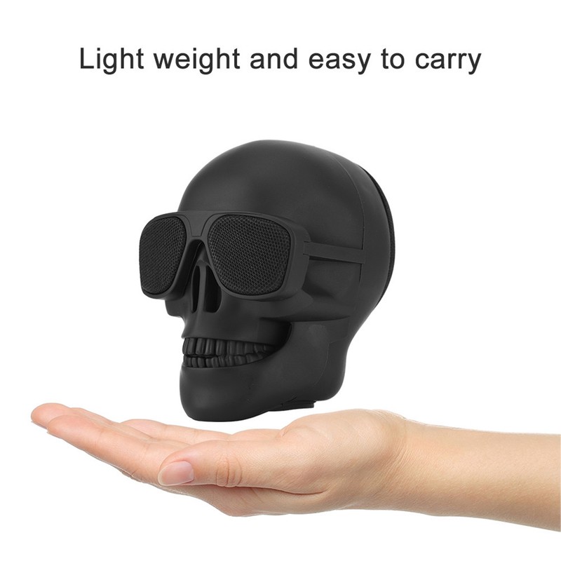New Skull Head Speaker Portable Mini Wireless Bluetooth Stereo Speaker