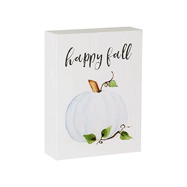 Collins "Happy Fall" Mini Sign with Pumpkin - Decorative Wooden