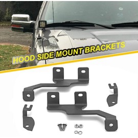 Dasen Upper Hood Left and Right Side Pillar Work Light Pod Mount Brackets Kit Compatible with Ford F-150 2004-2014, Fit SVT Raptor 2010-2014