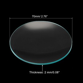 PATIKIL 70mm Diameter Watch Plate Culture Plate Beaker Cover 6pcs Smooth Edge Beveled Arc Laboratory Clear