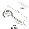 DDHOMIN 20 Pieces Stainless Steel Screw-in Ceiling Cup Screw Hooks