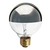 KOR (4 Pack) G25 Incandescent Light Bulb, Silver Half Chrome