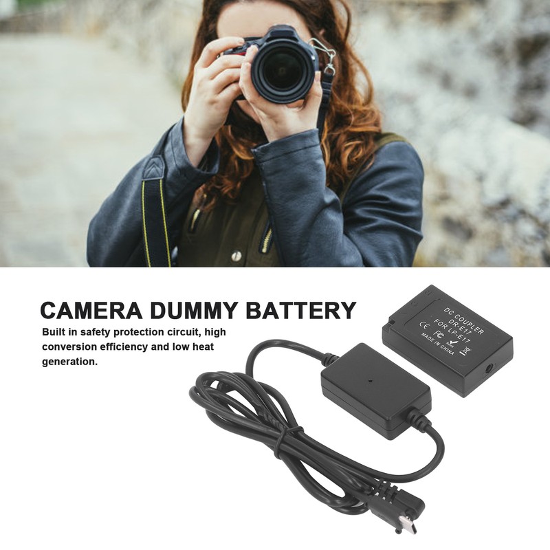LP E17 Dummy Battery DR E17 DC Coupler with Type