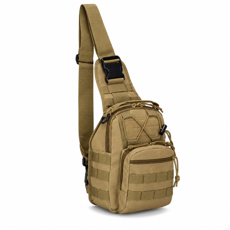 Tactical Sling Bag for Hands-Free Carry – Multiple Zippered Compartments