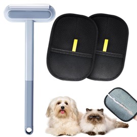 3 in 1 Pet Hair Remover 2 Stück Fell Magnet Handschuh Multifunktion Langen Griff Langlebig Wiederverwendbar Und Waschbar Für Möbel, Kleidung, Teppiche, Auto, Außenbereich Tierhaare