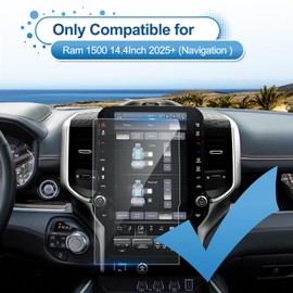 Coleya 2025 2026 Ram 1500 2500 3500 Screen Protector for Dodge Ram 14.4-inch Touchscreen (Tungsten/Limited/Limited Longhorn/RHO/Rebel/Laramie), 9H Tempered Glass 2025 Ram Trucks Accessories 14.4"