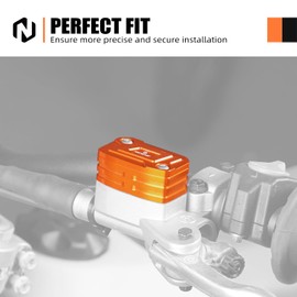 NICECNC Orange Clutch Reservoir Large Volume Compatible with KTM 250 300 SX/XC/XCW/XCF/XCF W/EXC/Six Days TPI 2006-2024 250EXC F 2006-2024 500 EXC/F 2012-2024 See Fitment