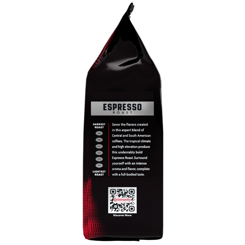 Community Coffee Dark & Bold Espresso Blend, Dark Roast Whole