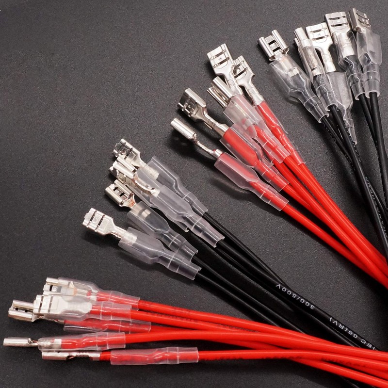 Twidec/20Pcs 4.8mm and 6.3mm Female Spade Crimp Terminal with Insulating