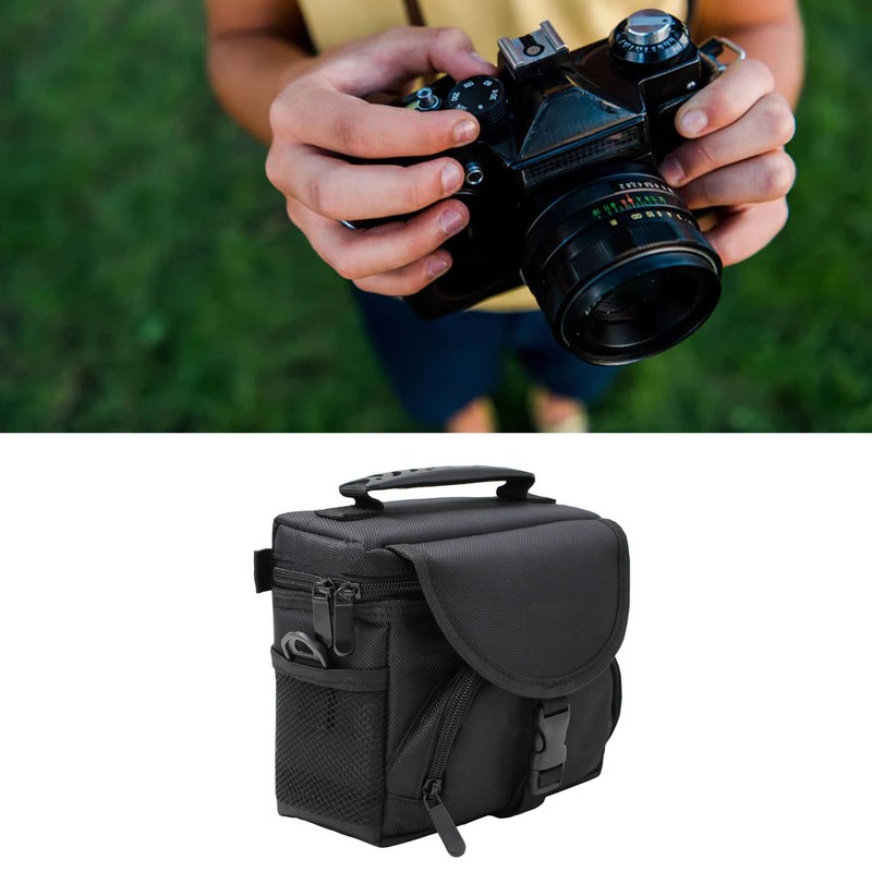 Black Camera Bag Oxford Cloth 18x11x16cm Camera Case Shoulde Handheld