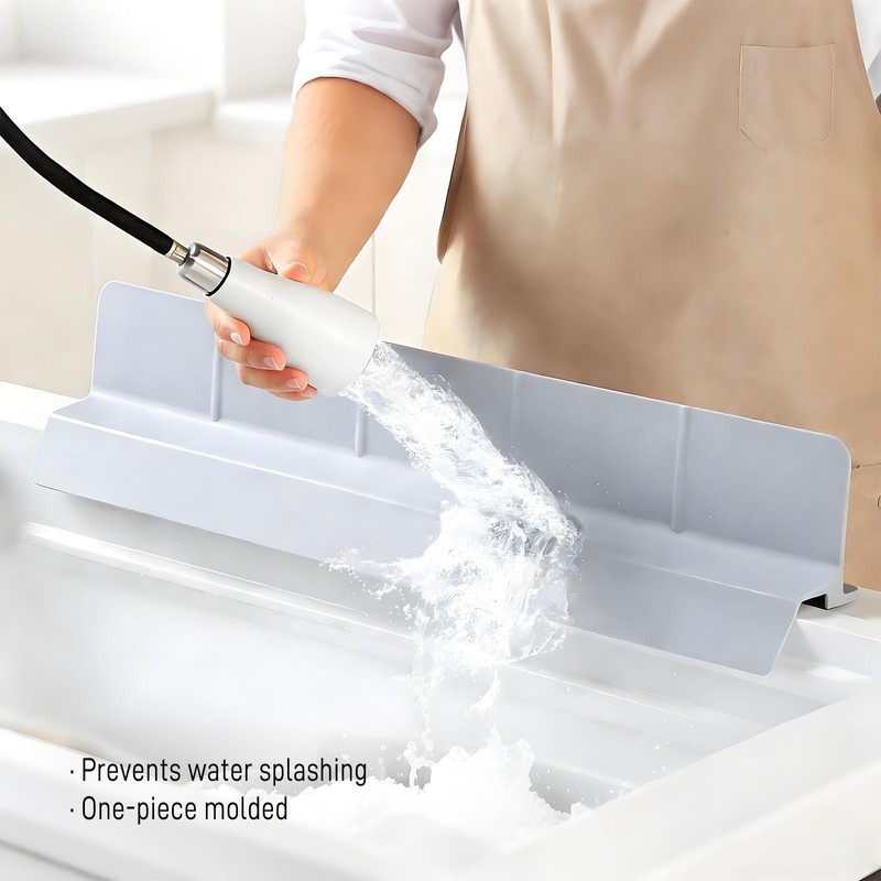 23-inch Silicone Sink Splash Guard - Strong Suction Water Barrier