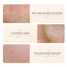Hppsctink Rice Toner Facial Toner, 120 ml Rice Toner and 50 g Rice Cream, Deep Moisturising, Firming, Brightening & Rejuvenation, Serum