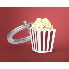 O meta[l]morphose Metalorphose MTM135-01 Popcorn Keyring Red/White, One Size, red/white