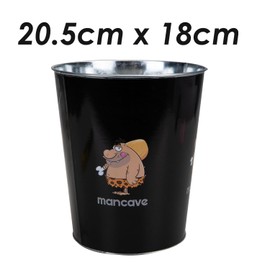 VFM - Man Cave Waste Bin Best Dad Ever Fun Present, Birthday Great Gift for Dad on Special Occasions - Black