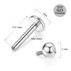 hengkaixuan 16G 3mm Clear CZ Ball Internally Threaded Labret Monroe