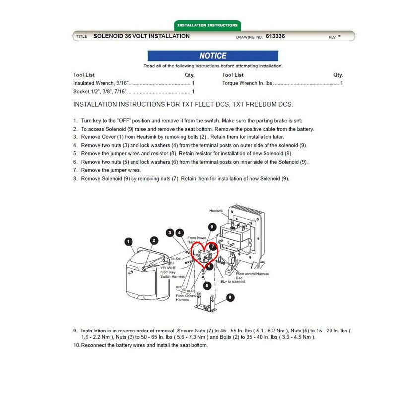 Dr.Acces EZGO Solenoid Replaces E-Z-Go: 27855G01, Fits E-Z-Go: Electric, 1986