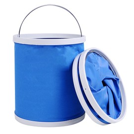 Collapsible Bucket Premium 9L - Portable Folding Water Container - Space Saving Multifunctional Bucket for Foot Bath Tub Wash Basin, for Traveling Hiking Fishing