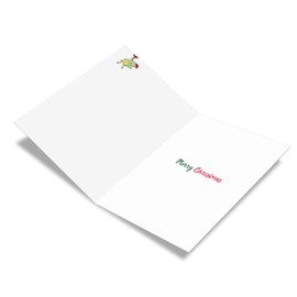 The Best Card Company - 12 Funny Pun Christmas Cards - Boxed Holiday Notecards for Kids, Parents (1 Design, 12 Cards) - It Was The Pun Before Christmas Frog C5550EXSG-B12