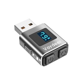 VAYDEER Mouse Mover for Home Office USB Mouse Jiggler [LED Display] [Timer Function] [Not Detectable] [Aluminium] Mini Mouse Mover PC Mouse Mover Automatic Mauswackler Lightweight Mouse Mover, Silver