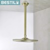 BESTILL 12 Inch Ceiling Mount Rain Shower Head Arm and