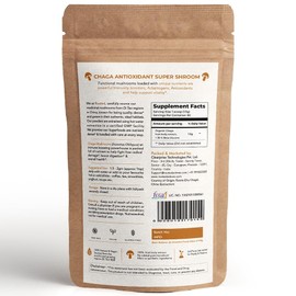 ROOTED Actives, Siberian Chaga Mushroom Extract, USDA & EU Organic| 35% Beta Glucans - Lab Verified | Cardio, Antioxidant & Immunity Support (4.23 Ounce)