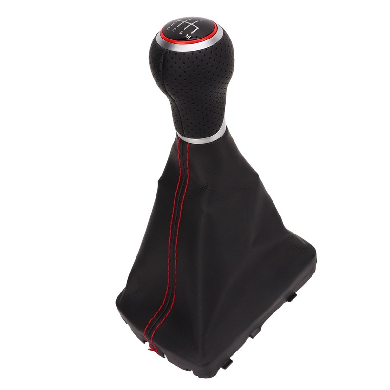 Gear Shift Knob Boot Set 5 Speed PVC Leather Gearstick