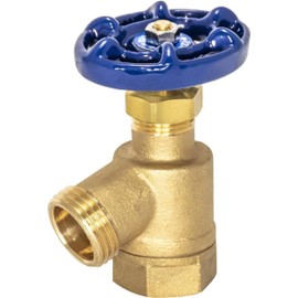 Eastman Bent Nose Garden Hose Valve, 3/4 in FIP x 3/4 in MHT, Brass, 20255