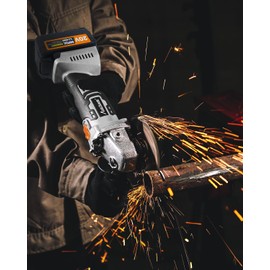 AVID POWER Cordless Angle Grinder with 4-pole Motor, 20V Cordless Grinders Tools w/3.0A Battery & Fast Charger, 4-1/2 Inch Grinding Wheels, Cutting Wheels, Flap Discs and Auxiliary Handle - Grey
