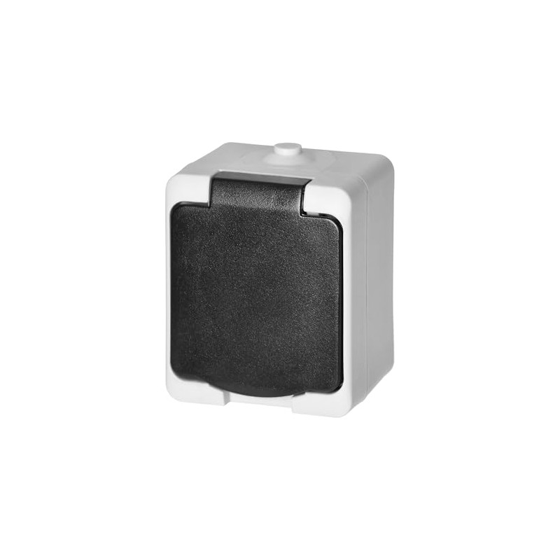 Miratic Surface-Mounted Socket IP54 - Wet Room Socket Surface-Mounted with