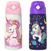 Ntswasd Girls Insulated Water Bottle with Covered Pop-Up Straw,16 oz
