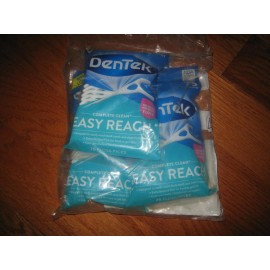 Branded 6-Pack DenTek Complete Clean Easy Reach Floss Picks Fluoride Coating, 75ct