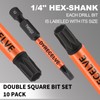 Professional 10-Pack 8 Point Torx Star & Double Square Bit
