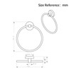 iBathUK Harrow Towel Ring, Stainless Steel Hand Towel Holder, Wall
