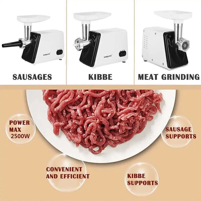 Zuguachi Meat Grinder Electric Commercial Antique Stainless Steel Food Processor