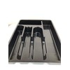 he-home essentials Flatware Tray+lid-Closes Tightly-Silverware Drawer Utensils Organizer with Cover-Cutlery