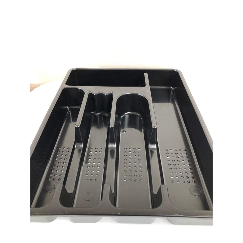 he-home essentials Flatware Tray+lid-Closes Tightly-Silverware Drawer Utensils Organizer with Cover-Cutlery