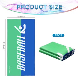 JUAN & JASMIN Microfiber Gym Towels Soft for Exercise Fitness, Sports, Workout, ODR Men & Women Quick-Drying Towels (Blue&Green)