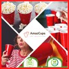 AmazCups Red Disposable Party Cups -16oz Large Red Plastic Cups