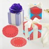 DECORA 3.5inch Round Red Lace Paper Doilies for Wedding Tableware