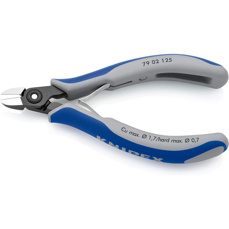 Knipex Precision Electronics Diagonal Cutter burnished, with multi-component grips 125