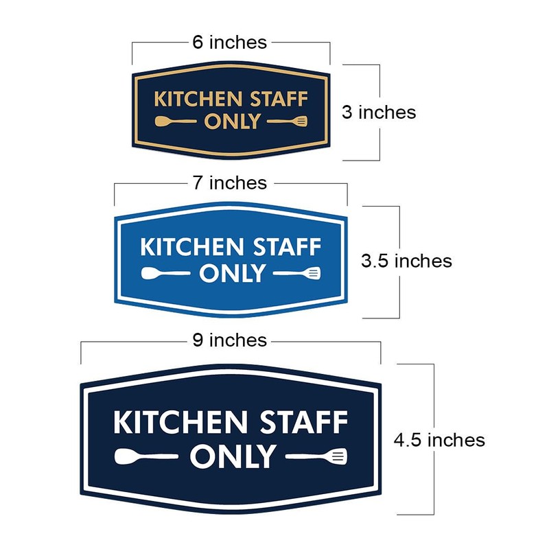 Signs ByLITA Fancy Kitchen Staff Only Spatula Graphic Sign (Black