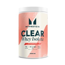 Myprotein Myprotein Clear Whey Isolate Protein Powder, 1.1 Lb (20 Servings) Strawberry, 20g Protein per Serving, Naturally Flavored Drink Mix