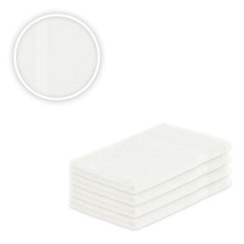 EXKLUSIV HEIMTEXTIL Guest Towels Set of 4 30 x 50 cm White