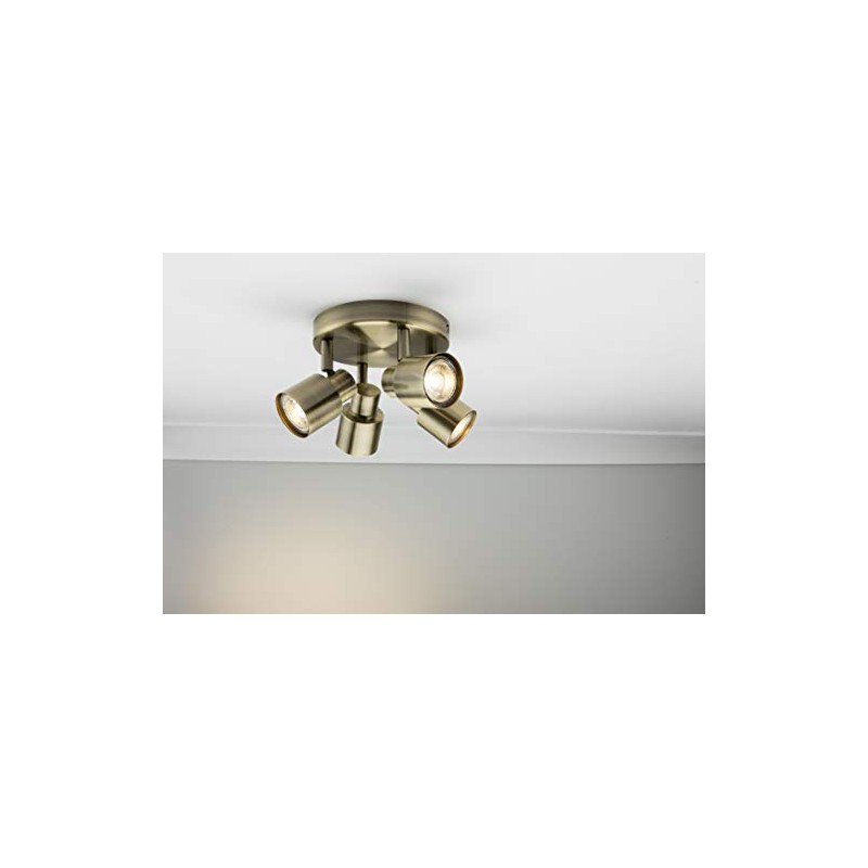 Quad GU10 Spotlight in Antique Brass