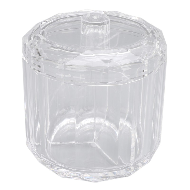 Cotton Swab Holder with Lid Clear Dust Proof Waterproof 3