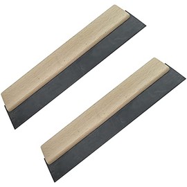 AERZETIX - C50039 - Set of 2 - Rubber Grout Squeegee Tile Spatula - 300 mm - Rubber Smoothing Trowel - Wooden Handle - Tools for Stoneware