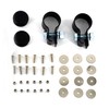 24"x24" Black Poly Quarter Fender Set, in pair, Super Toughness,Plastic