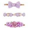 cherrboll cherrboll Baby Girl Nylon Headbands, 3Pcs Handmade Floral Hair