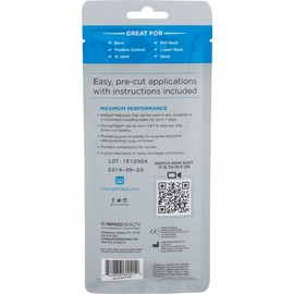 StrengthTape Kinesiology Tape, K Tape Taping Kit, Premium Sports Tape Provides Support and Stability to The Target Area, Back & Neck, Blue, StrengthTape Kinesiology Taping Kit