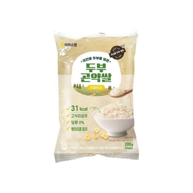 (LARASFARM) 31Kcal LARASFARM Low-calorie Tofu Konjac Rice 200gX10 Packs